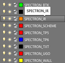 Слои AutoCAD для программы Спектрон ОПС